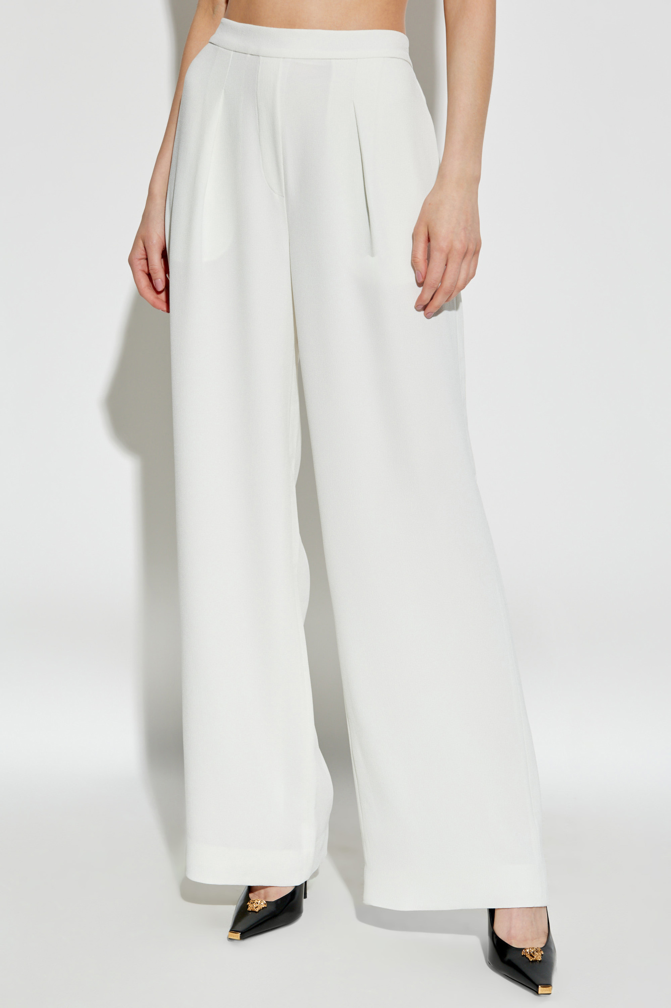 パンツ EMPORIO ARMANI Women Straight Pants 7W000174AF12643UC001 BLA Emporio Armani women's pants in sablè stretch fabric